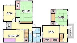 月丘町戸建の物件間取画像